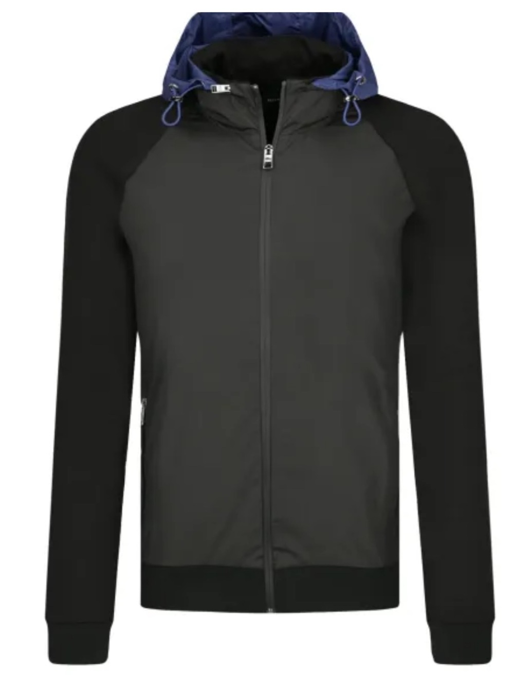 NWT Hugo Boss Black Windbreaker with Navy Hood